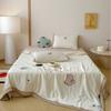 Conjunto de Colcha de Verão Quatro Peças em Fibra de Soja Tencel Lenzing Desenho Animado para Quarto Infantil Colcha Fina Colcha de Ar Condicionado Roupa de Cama