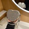 Moda amor bolso de mano de diamante brillante cadena combinable bolso bandolera 2025 nuevo banquete pedrería bolso sobaquero bolso de mujer