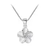 Ventas directas de fábrica collar de cadena lisa para mujer con colgante de ciruela joyería Corea del Sur colgante colgante único colgante de flor simple