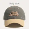 Gorros de Primavera y Verano para Bebé, Gorras de Béisbol de Color Contrastante Estilo Coreano para Niños y Niñas, Letras Bordadas, Gorras Finas con Visera, Gorras de Visera de Moda