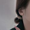 Aretes de Conejo con Aguja de Plata 925 para Mujer Diseño Nicho Aretes Sencillos de Moda 2023 Aretes de Moda de Año Nuevo