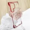 Adequado para Capa de Celular Transparente Galvanizada Sem Moldura Samsung S25Ultra Capa Protetora Não Amarelante S24Plus Transfronteiriça