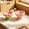 Tazón para Gato con Forma de Flor de Cerámica de Tulipán, Tazón Elevado para Mascotas, Antiderrames, Protección del Cuello, Previene el Ennegrecimiento de la Barbilla, Tazón para Perros para Gatos y Perros Pequeños