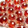 Cuentas Redondas con Agujero Recto de Corazón de Caramelo de Acrílico Chapado en UV para Pulsera de Cuentas Hecha a Mano DIY, Accesorio para el Cabello, Cadena para Teléfono, Cuentas Sueltas Chapadas en UV