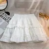 Dulce Falda de Pastel Estilo Francés para Mujer, Nuevo Modelo de Verano, Cintura Alta, Adelgazante, Anti-Exposición, Falda Corta Blanca de Corte A A12753
