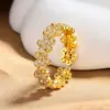 Anel Flor de Zircônia Super Fada Moda Feminina Versátil Design de Nicho Anel do Dedo Indicador Anel Simples de Luxo Leve High-End