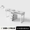 Conjunto de Mesa e Cadeira para Manicure Estilo Creme Estilo Japonês Mesa de Manicure Multifuncional Simples e Dupla com Aspirador de Pó Mesa de Manicure de Celebridade da Internet de Luxo