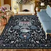 Alfombra Retro Floral para Sala de Estar Amazon, Alfombra Nórdica de Área Grande, Alfombra Gruesa y Resistente a Manchas para Sofá y Mesa de Café