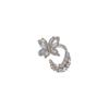 Anillo de dedo índice con apertura de diamante de lujo con estilo transfronterizo, mariposa y luna, anillo de nicho personalizado de alta calidad a la moda para mujer