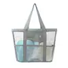 Bolsa de Playa, Bolsa de Almacenamiento de Artículos de Tocador de Gran Capacidad, Bolsa de Almacenamiento para Traje de Baño, Bolsa de Malla Plegable de un Solo Hombro para Natación al Aire Libre