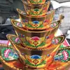 Yuanbao Dorado Montaña Cadena Tesoro Ocho Capas Cornucopia Lazo de Papel Papel Vivo Suministros Funerarios Fábrica de Sacrificios Qingming Quema Papel Color Dorado