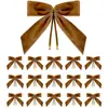 Colgante de lazo de terciopelo rojo, lazo navideño aterciopelado, caja de regalo de árbol de Navidad, fabricante de decoración floral navideña