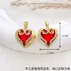 Pingente Popular Europeu e Americano Coração do Oceano Acessórios de Joias DIY Feminino Asas de Anjo Coração Cobre Micro-cravejado Zircônia Acessórios