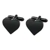 Nuevos gemelos de acero inoxidable con forma de corazón transfronterizos de Amazon, creativos gemelos grabados con láser para camisa de boda y traje de hombre