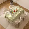 Mantel Impermeable y a Prueba de Aceite, Peva Sin Lavado, Lujo Ligero, Gama Alta, Cuadrado, Mantel Simple de Dibujos Animados para Picnic, Mantel para Mesa de Dormitorio de Estudiante