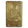Fabricantes fornecem todos os tipos de metal Foka Nanhai Guanyin metal banhado a ouro cartões de metal dourados