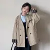 Trench Coat Casual de Comprimento Médio para Meninas 2026 Novo Estilo Roupas Infantis Tops Jaqueta da Moda Outono para Bebê Menina