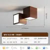 Luminária de Corredor Estilo Francês Meados do Século, Luminária de Teto Retro Cor de Noz com Espectro Completo para Proteção dos Olhos, Luminária de Entrada de Varanda