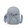 Bolso pequeño de satchel sencillo de nailon impermeable estilo japonés, ligero, casual, para el hombro, portátil, para teléfono móvil, para mujer