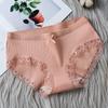 Popular de Verano con Hilo Ropa Interior de Encaje para Niña Transpirable Estilo Japonés Sin Costuras de Cintura Media Ropa Interior para Mujer con Lazo Sexy