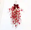 26 Nuevos 60cm Día de San Valentín Forma de Corazón Rojo Baya Terciopelo Lazo Vid Larga Atmósfera Romántica Decoración Fábrica Venta al por Mayor