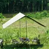 Tienda Exterior Plegable Hexagonal Portátil Integrada Cortina de Cielo Camping Pernoctación Camping Engrosada Impermeable Caucho Negro Tienda