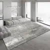 Tapete de Mesa de Centro Impresso em Veludo Cristal 3D, Tapete Simples Moderno para Sala de Estar, Tapete de Quarto com Padrão de Folha de Luxo Leve de Alta Qualidade