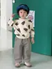 Sudadera de Dibujos Animados para Niños Otoño 2026 Nuevo Estilo Coreano Ropa para Niños Atuendo de Otoño para Niños Conjunto de Pantalones a Rayas