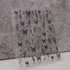 Arte de Unhas Adesivo de Borboleta Líquido Pintado à Mão Prata Escuro À Prova d'Água Ins Recortado Preto e Branco Prata Decalque Estilo Quente Xiaohongshu