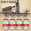 Estante para Copas de Vino sin Taladro para Uso Doméstico, Estante Colgante para Copas de Vino sin Clavos, Estante de Almacenamiento para Copas de Gabinete de Vino, Adorno Colgante de Lujo Ligero