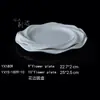 Disco de melamina A5 con plato de encaje de imitación de porcelana blanca, plato poco profundo redondo, plato de cocina para restaurante, plato occidental comercial
