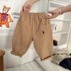 Pantalones Casuales Infantiles Transfronterizos Modelos Primavera y Otoño 2026 para Niños y Niñas, Pantalones de Zanahoria Bordados de Color Sólido, Pantalones Versátiles para Bebé