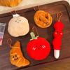 Creativo Dibujo Animado Comida Peluche Comida Muñeco de Juego Colgante Llavero de Niña Colgante para Mochila Muñeco Decorativo Pequeño Venta al por Mayor
