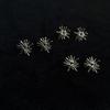 Pendientes Metálicos con Forma de Floración de Fuegos Artificiales Dongdaemun de Corea del Sur Estilo Coluli Nicho Puntos Extra Personalizados Más Fáciles de Combinar Pendientes