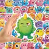 56 Pegatinas de Monstruos de Peluche Lindos de Ojos Grandes para Compra Directa Transfronteriza, Decoración para Computadora, Tableta y Maleta, Pegatinas Impermeables