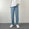 Jeans brancos estilo americano corte justo jeans masculinos perna reta corte justo corte slim jeans unissex high street