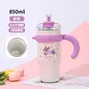 Caneca Térmica Gigante com Pote Interno de Cerâmica, Copo com Canudo de Urso Morango de Grande Capacidade, Copo de Água para Meninas, Copo de Gelo para Manter o Frio