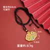 Colar de Ouro de Areia Vietnamita Corrente Nacional Esmalte Colorido Fio Oco Pingente de Fechadura Ruyi Feminino Joia de Alta Qualidade Sem Descoloração a Longo Prazo