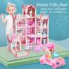 Casa de juegos para niños transfronterizos, juguete para niña de 3 años, castillo de princesa, villa de juguete, castillo de bricolaje, casa de muñecas