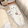 Alfombra Imitación Cachemira Gato de Dibujos Animados Alfombra de Piso para Dormitorio Estilo Hogar Alfombra de Cama Manta de Felpa Antideslizante