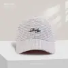 Gorra de béisbol con logo a cuadros bordado estilo coreano para hombre y mujer, gorra casual de primavera y verano, nueva, suave, visera de pico, fresca y elegante