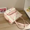 Bolsa Artística Estudiante Estilo Japonés Ins Color Blanco Leche Cuadros Bloques de Color para Tutorías para Niñas, Bolso Cruzado Fresco y Sencillo para Compras y Salidas
