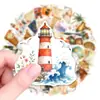 Compra direta transfronteiriça de adesivos vintage com tema de viagem para decorar cadernos, capas de celular e materiais de DIY