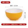 Tazón Pequeño de Melamina Dos Tonos Cantina Comida Rápida Tazón de Arroz Comercial Plástico Imitación Porcelana Tazón Pequeño para Sopa Tazón para Gachas Tazón Pequeño para Fondue