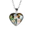 Temu oferta caliente moda wish nuevo collar de cristal de Corazón europeo y americano lindo colgante de gato collar de animal