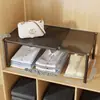 Zapatero divisor en capas retráctil ahorrador de espacio artefacto de almacenamiento de zapatos estante de doble capa para zapatos gabinete partición zapatero