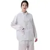 Ropa de Trabajo Antidust Antiestática con Capucha Conjunto de Dos Piezas Parte Superior Pintura en Spray Protección Laboral Blanco y Azul Taller Capucha de Dientes Grandes Hombre