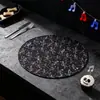 Jogos Americanos de Halloween Xadrez Transfronteiriços Tecido Americano Redondos Espessos Isolados Ocidentais Porta-Copos Tapetes para Tigelas Personalização