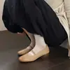 Sapatos Mary Jane Femininos Artesanais de Couro com Tira Única, Estilo Coreano, Salto Bloco, Estilo Suave, Salto Baixo, Versáteis para Combinar com Saias