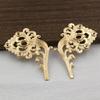 Pente de flor com banho de ouro estilo Tang pingente adereços de material para adorno de cabeça Hanfu de traje antigo